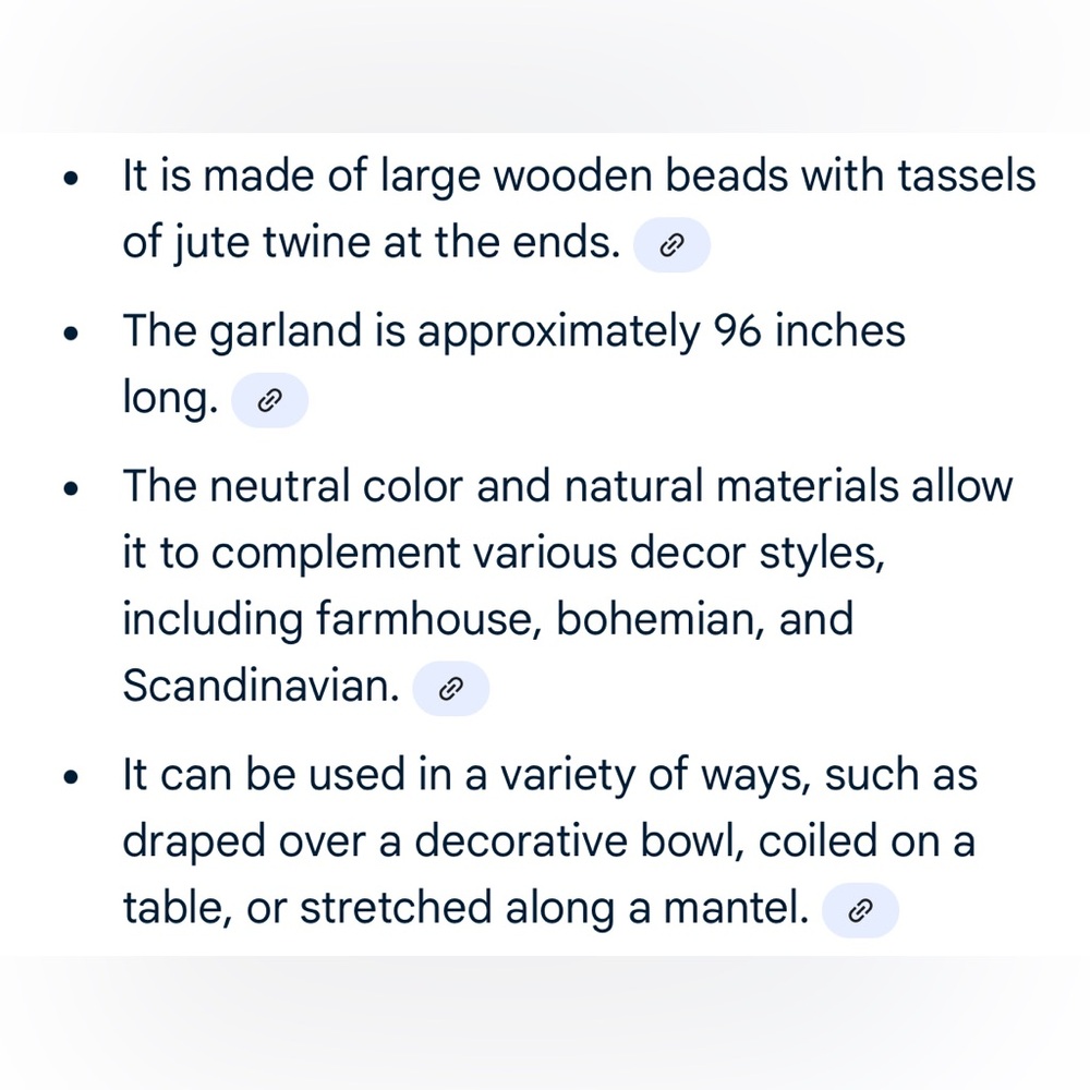 Large Wooden Bead Garland with Tassels - Picture 4 of 4
